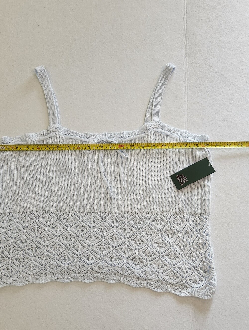 wild fable Light Blue Crochet-Trim Knit Cami Size 2xl - Picture 5 of 7